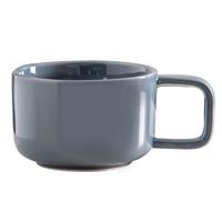 SUCCOHOMEWARE日式简约陶瓷咖啡杯碟套装办公室喝水杯马克杯公司下午茶茶具整套 250ml 紫色