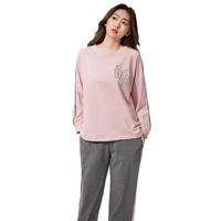 三枪 【100%棉】秋季睡衣纯棉套头长袖睡衣女士家居服套装可外穿