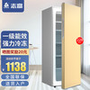志高 立式冰柜小型家用大容量分层式单冷冻柜  228L 时尚金