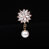 UHFR 皓石雪花胸针 14k金色 2cm*3.5cm