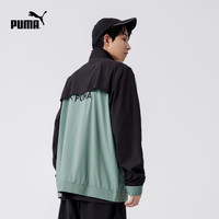 立领拉链梭织夹克外套男户外运动薄款上衣523859彪马puma奥莱 黑色-01 XL