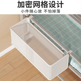 伊思家床边挂篮宿舍上下铺床头挂收纳篮收纳挂架子寝室床边衣服 黑色挂衣架2个装