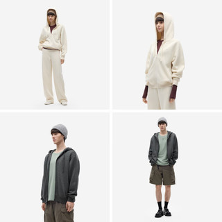 蕉内 503Relax 连帽家居卫衣外套 黄叶绿 XL