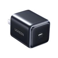  UGREEN/绿联 氮化镓快充 苹果17充电器  单Type-C口 冰速黑 单头 45W