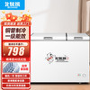 北极熊冰柜商用卧式大容量冷柜家用冷藏冷冻单双温展示柜铜管部件 338单温