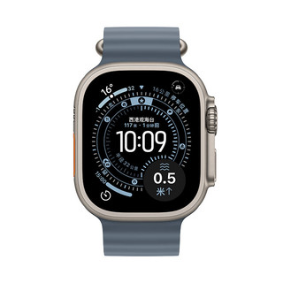 Apple 苹果 Watch Ultra 3 智能手表 GPS+蜂窝版 49mm 原色钛金属 铁锚蓝色海洋表带