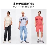 百亿补贴：Gap 男女装春季新款纯棉印花logo圆领修身短袖T恤美版856659