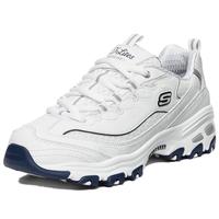 SKECHERS/斯凯奇 厚底增高 女士运动鞋 白色/海军蓝色/WNV 36
