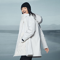 波司登奥莱女舒适户外中长款连帽一衣三穿羽绒服防风防雨 185/104A