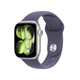 Apple Watch Series 11 智能手表 GPS版 42mm 银色铝金属表壳 雾紫色运动型表带 S/M