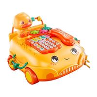 北国e家儿童早教益智电话机玩具1-3岁婴幼儿仿真座机宝宝男女孩 萌鸭【京东物流】多功能早教电话车