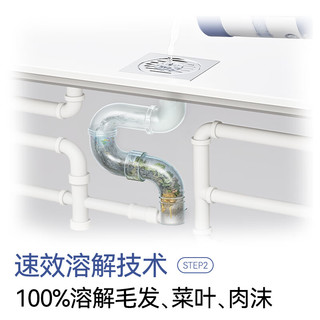 京东京造专研管道速效疏通啫喱1KG*2瓶  下水道疏通剂马桶卫生间管道疏通