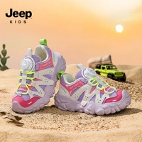 JEEP KIDS 秋季旋钮扣户外运动鞋 紫梅红 38