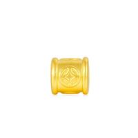 曼卡龙 小金珠黄金转运珠光面足金硬金自由路路通散珠