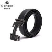 喜来登(SHERIDAN)男士皮带 商务潮流头层牛皮革 自动扣休闲裤袋 礼盒装 NL260358S