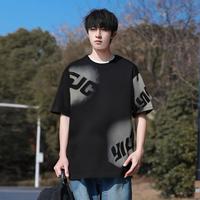 DUEPLAY 男士轻薄短袖T恤 撞色字母印花