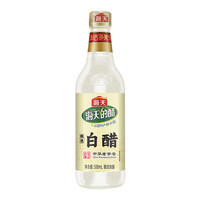 海天甄选白醋500ml玻璃瓶装家用酿造食醋凉拌饺子醋厨房调味品