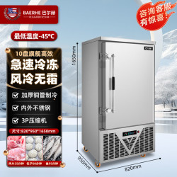 巴尔赫 速冻柜商用急冻极速冷机慕斯海参生胚包子饺子冷冻插盘风冷 低温 10盘速冻柜旗舰高效款（-45度）