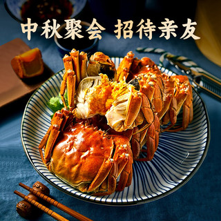 【礼券】阳澄逍遥 大闸蟹礼券螃蟹卡券礼品卡提货券公4.5两母3.5两8只水产湖海鲜礼盒
