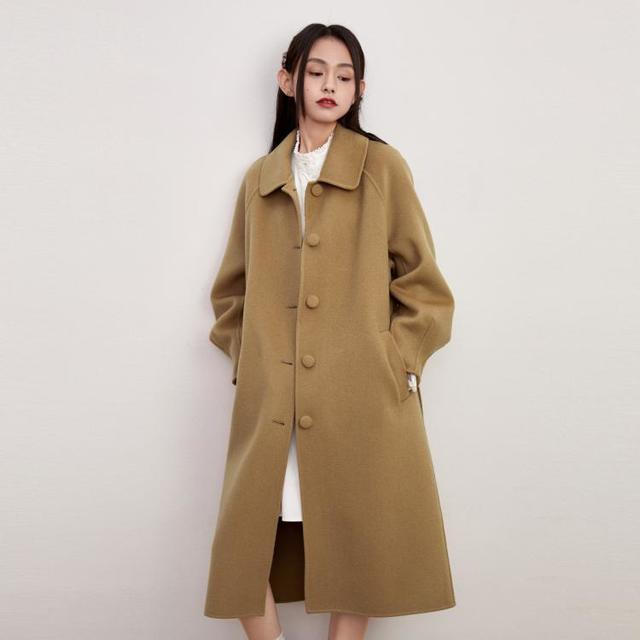 LEDIN 乐町 100%羊毛 双面呢大衣