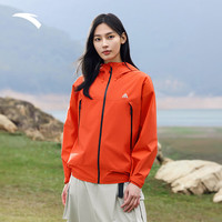 安踏奥特莱斯防暴雨轻量化冲锋衣春季户外登山徒步防风耐磨外套 火焰橙红-4 L(L女170)