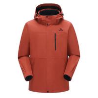 伯希和户外加绒冲锋衣男女三合一防风防水外套登山服 男 | 绯影红/抓绒两件套 XL