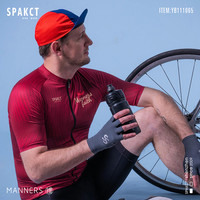 SPAKCT思帕客骑行服短袖套装男款春夏季山地自行车上衣公路车装备 （智）微光绿 -上衣 M