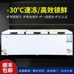 海蓝星 冰柜商用大容量智能卧式冷柜大容量冷柜商用冷柜展示柜 2588双压缩机铜管制冷三门长3.6米
