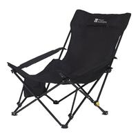 牧高笛(MOBIGARDEN)乐享躺椅 户外露营可调节带脚托折叠椅坐躺两用靠背躺椅 【乐悠无脚托】曜石黑