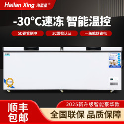 11 海蓝星冰柜商用大容量冷藏冷冻卧式冷柜全冷冻柜单双温家用展示柜商用大冰柜