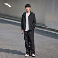 安踏奥特莱斯火壳软壳衣大地之壳2.0运动外套男春季加绒连帽夹克 基础黑-3 3XL