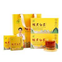 打鼓岭茶叶陈皮白茶新会特产陈皮福鼎白茶贡眉紧压茶小方片饼年货礼盒装 120g2盒：2条盒装送1礼袋