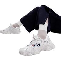 FILA 斐乐猫爪鞋女鞋2025年复古运动鞋时尚休闲鞋FLUID 4 古白色/白天鹅灰-AW 38