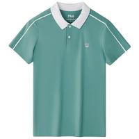 FILA 儿童(105-170)运动POLO衫男童基础透气针织短袖上衣