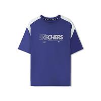 SKECHERS/斯凯奇 撞色拼接 男女同款运动圆领短袖T恤衫