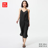 UNIQLO 优衣库 女装 缎纹吊带连衣裙 480631 09 黑色 S /155/80A