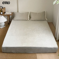 一默【枕套合集】枕头套双人家纺A类四季多款可选信封式保护套一对装 水晶绒枕套丨 浅灰色 一对丨 74cm*48cm