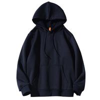 纯色连帽卫衣男款冬季百搭加绒长袖上衣服大码宽松高街打底衫外套