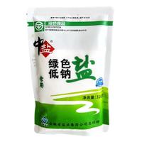 中盐 绿色低钠盐320g加碘/未加碘盐家用食用盐厨房烹饪用盐 【加碘】绿色低钠1袋