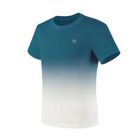 必迈跑步运动训练短袖男春夏通勤慢跑T恤透气防磨速干上衣男 天青白 L 码【男款】