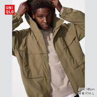 优衣库 男装/男女同款防风连帽外套/夹克户外休闲478231 34 驼色 L /175/100A