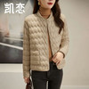 凯恋纯色简约短款棉服女冬可便携保暖内搭棉衣修身立领棉袄外套P1120 黑色 5XL （135-150斤）