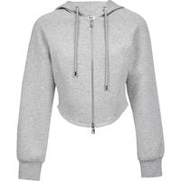 ONLY2025秋季舒适显瘦修身连帽插肩短款长袖卫衣女|12539R001 G47 浅花灰色 XS