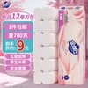 金博仕 卷纸加厚卷纸湿水不易破妇婴用纸厕纸卫生纸粗卷长卷加白卷 700克12卷