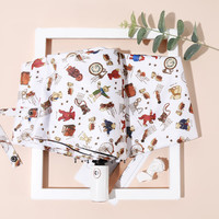 C 'mon 泰迪小熊伞黑胶全自动伞 遮阳伞防晒伞小黑伞折叠晴雨伞太阳伞女防紫外线全自动雨伞