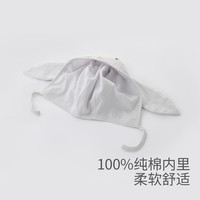 巴厘小猪婴儿帽子春秋季宝宝外出防风护耳帽超萌可爱兔头帽纯棉新生儿胎帽 43cm 拍前测量宝宝头围