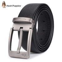 移动端、京东百亿补贴：暇步士 皮带男士针扣真皮时尚头层牛皮腰带礼盒休闲商务送 黑色016-宽度3.8cm