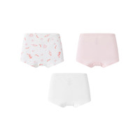 英氏儿童内裤透气7A抑菌宝宝平角礼盒装男女童打底短裤不夹屁屁 【女童】香粉平角内裤-3条装 120 cm（36-44斤）