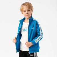 美津浓 Mizuno男童外套春秋款时尚撞色拼接中大童户外运动加厚立领外套
