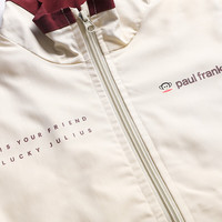 大嘴猴(paul frank)童装儿童外套2025春秋款男女童防风保暖舒适中大童时尚运动夹克衫 148F杏色 130